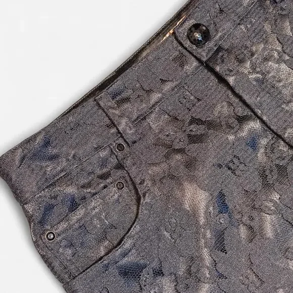 Vintage Forever 21 Twist Black Lace Micro Mini Skirt Size Small - Picture 2 of 4